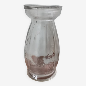 Vintage Cast Glass Bulb Vase