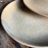 Set of 4 small Village Stoneware plates