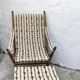 Folding garden chair and his foot rests, folding Napoleon III