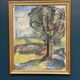 Original Mid Century Swedish Oil On Panel – “Träd” By Manfred – Dated 1959 – Vintage & Framed – 68 × 56 Cm