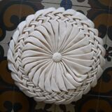 Set of 2 pleated round cushions