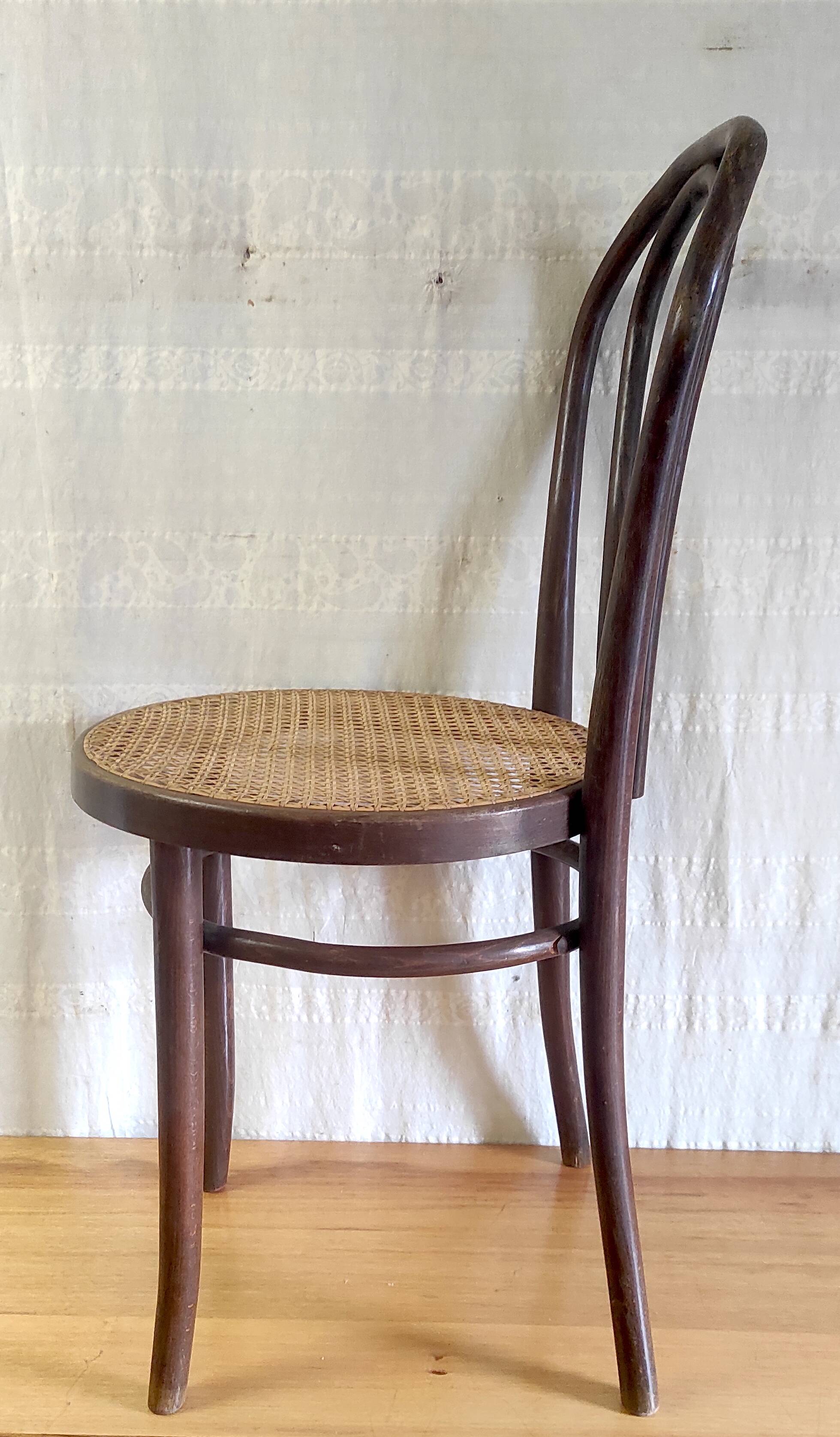 Bentwood and traditional cane chair - mid-20th century