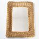Miroir rotin vintage 1960