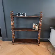 Antique shelf to hang/stand in turned wood - Ref 1464