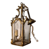 Lantern suspension 3 bronze lights h40x20 with fixing 60 cm good condition