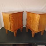 Pair of bedside lemon tree and brass