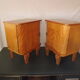 Pair of bedside lemon tree and brass