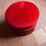 Vintage velvet pouf