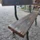 Cast iron garden bench with solid oak seat