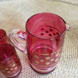 Set of 3 glasses and 1 pitcher