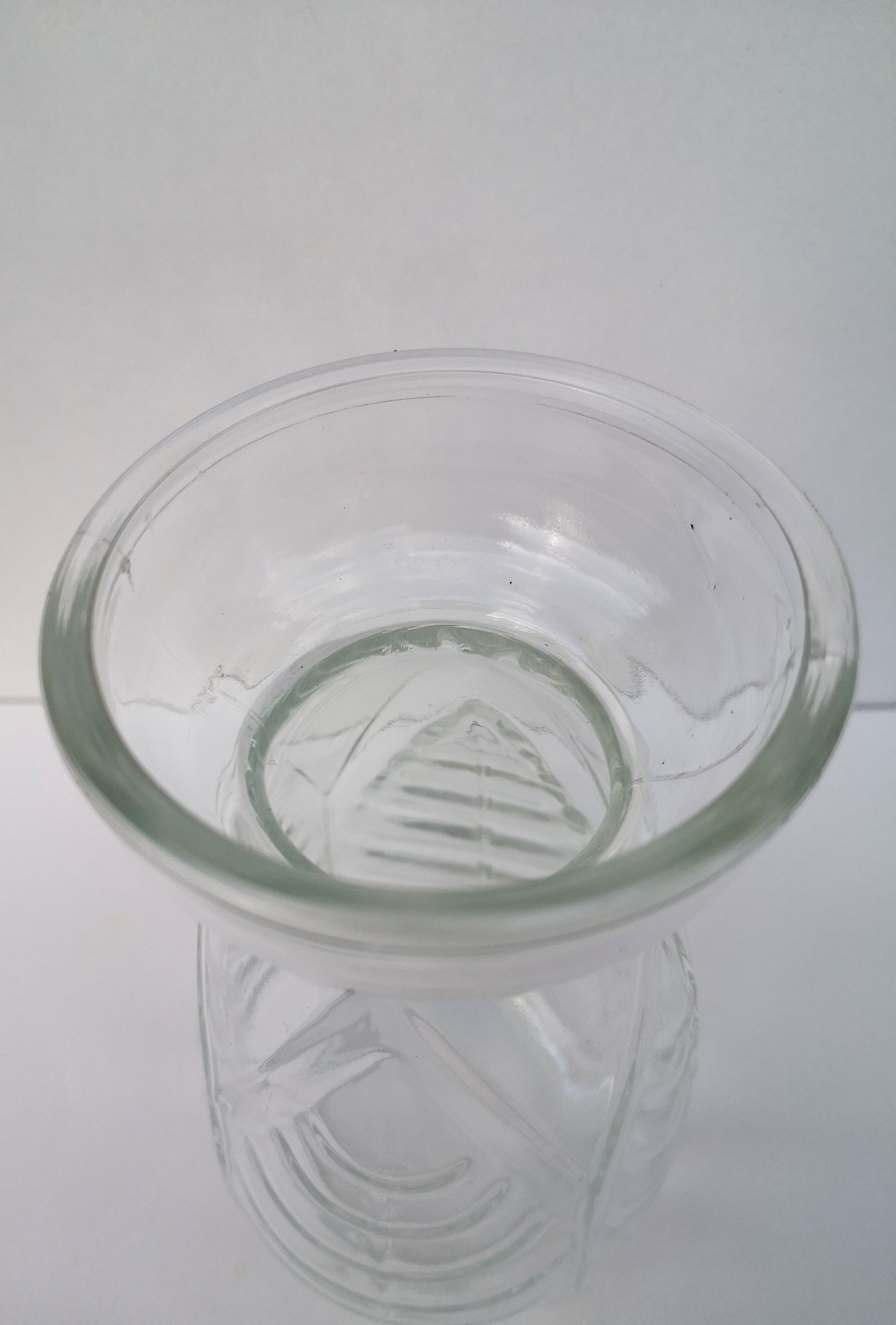 Bulb vase, hyacinth, pressed glass, molded