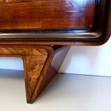 Art Deco Walnut, Briar Root and Ebonized Beech Sideboard, Italy