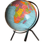 Globe rotating world map