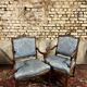 Pair of natural wood armchairs in regency style 19th century
