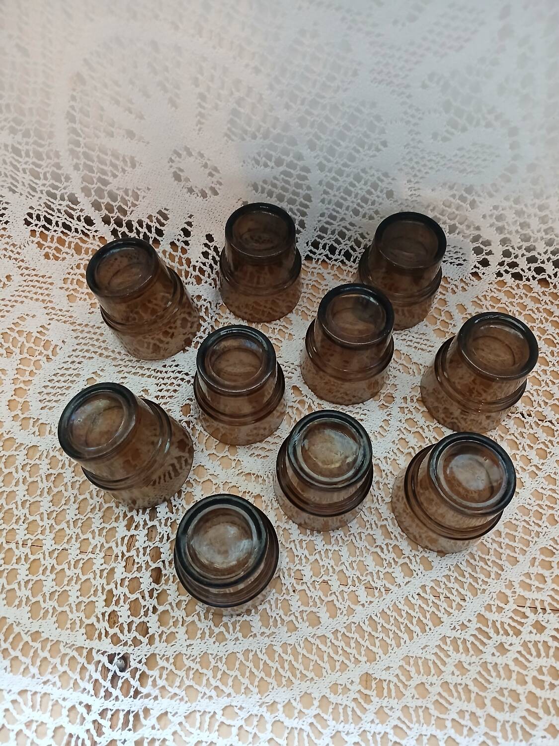 10 vintage water glasses