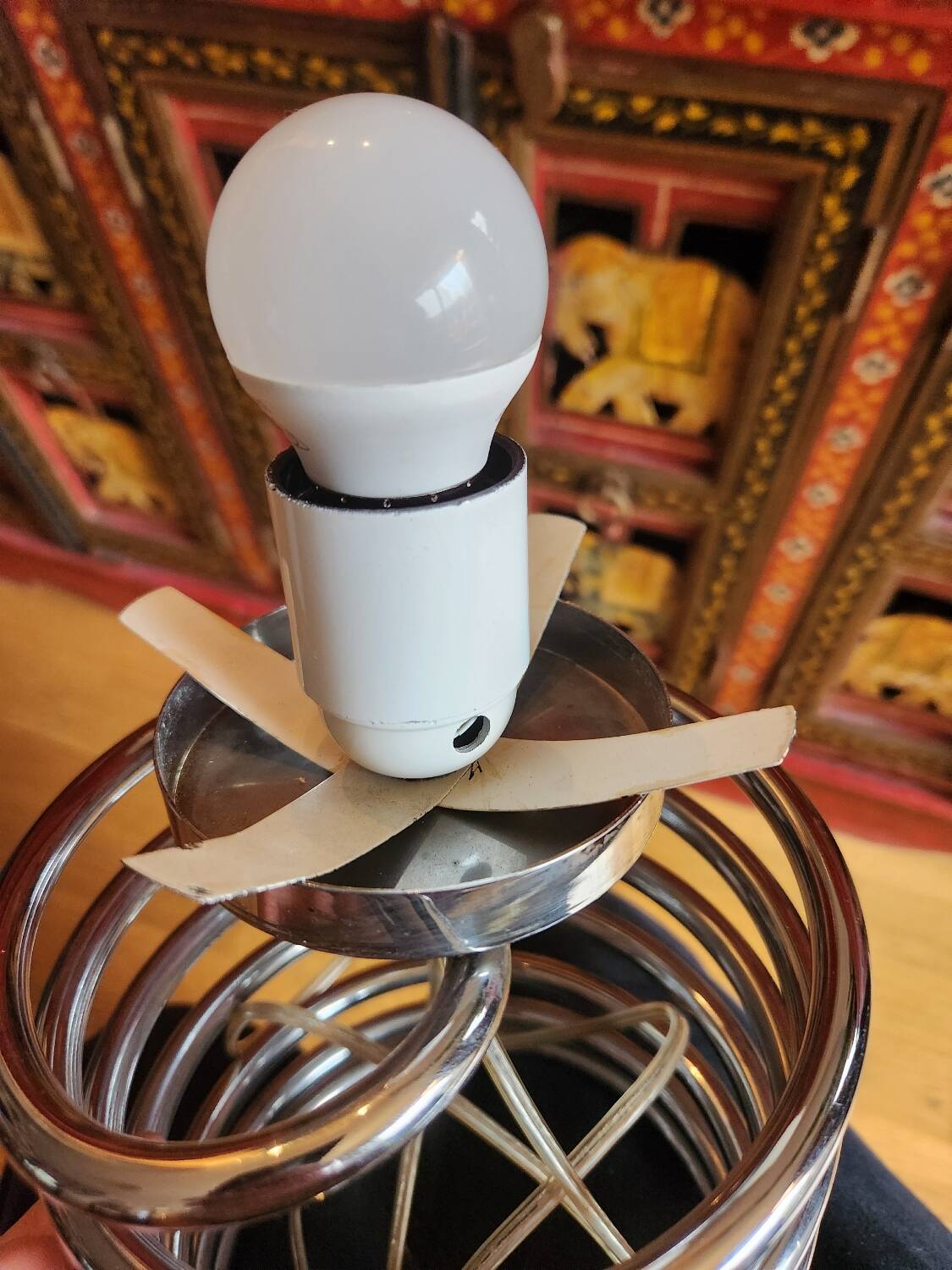 2 "spring" lamps by Ingo Maurer