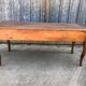 Antique solid cherry farmhouse table with 3 drawers and 2 pulls