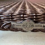 Coffee table rattan wicker glass