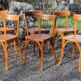 6 Baumann n°55 chairs from the 1950s