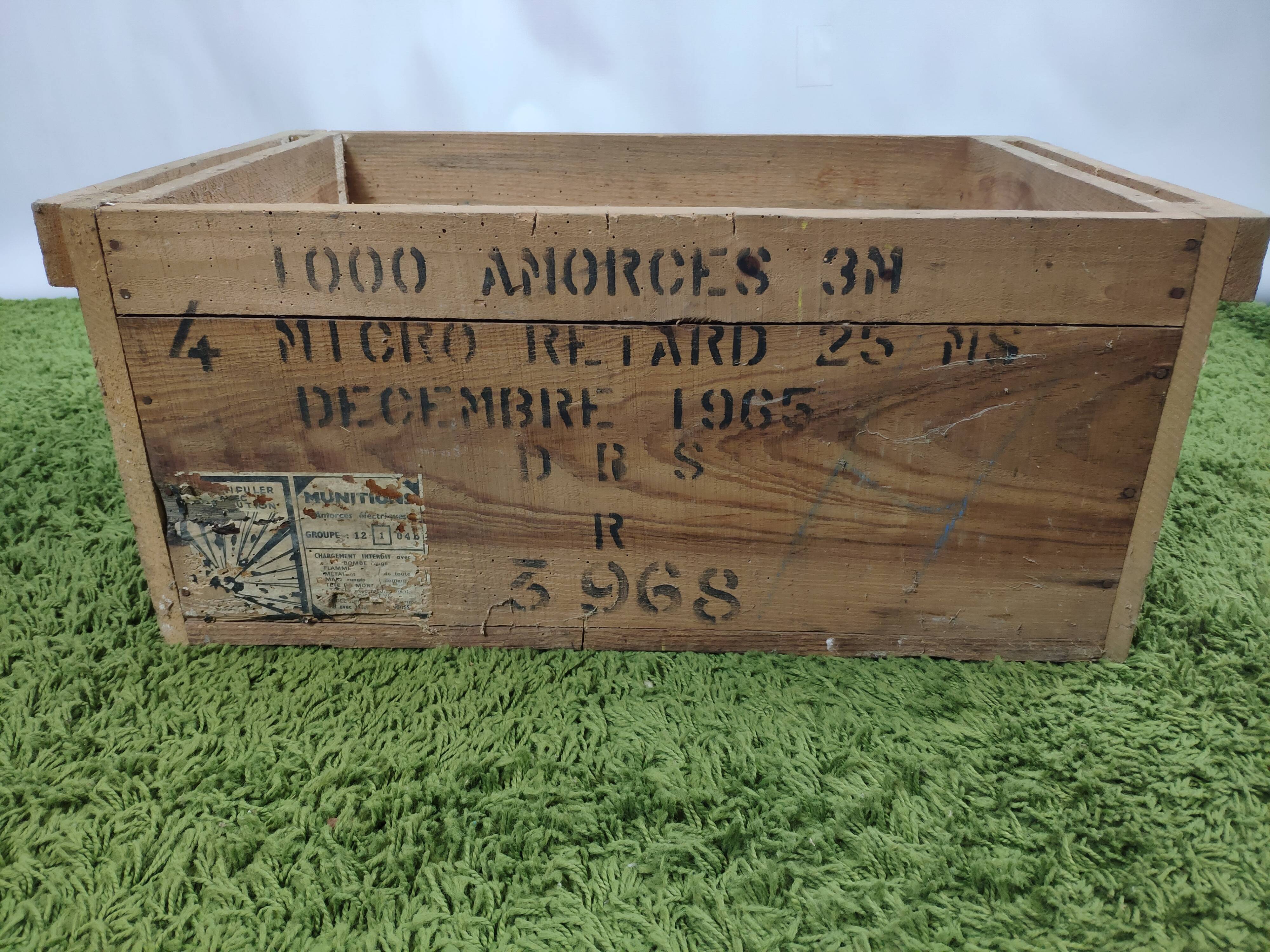 Old-year ammunition crate 60 French army