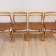 Set of 4 Vintage Branko Ursic Dining Chair: 1970s Scandinavian Wood & Brown