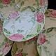 Exclusive antique dessert service in faience/terracotta with slip from 1900.