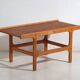 Table basse vintage en teck et hêtre style scandinave – Scandinavie, vers 1960