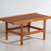 Table basse vintage en teck et hêtre style scandinave – Scandinavie, vers 1960