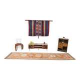 Turkish vintage Herki rug 2'10" x 12'10"