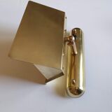 70s brass halogen wall lamp