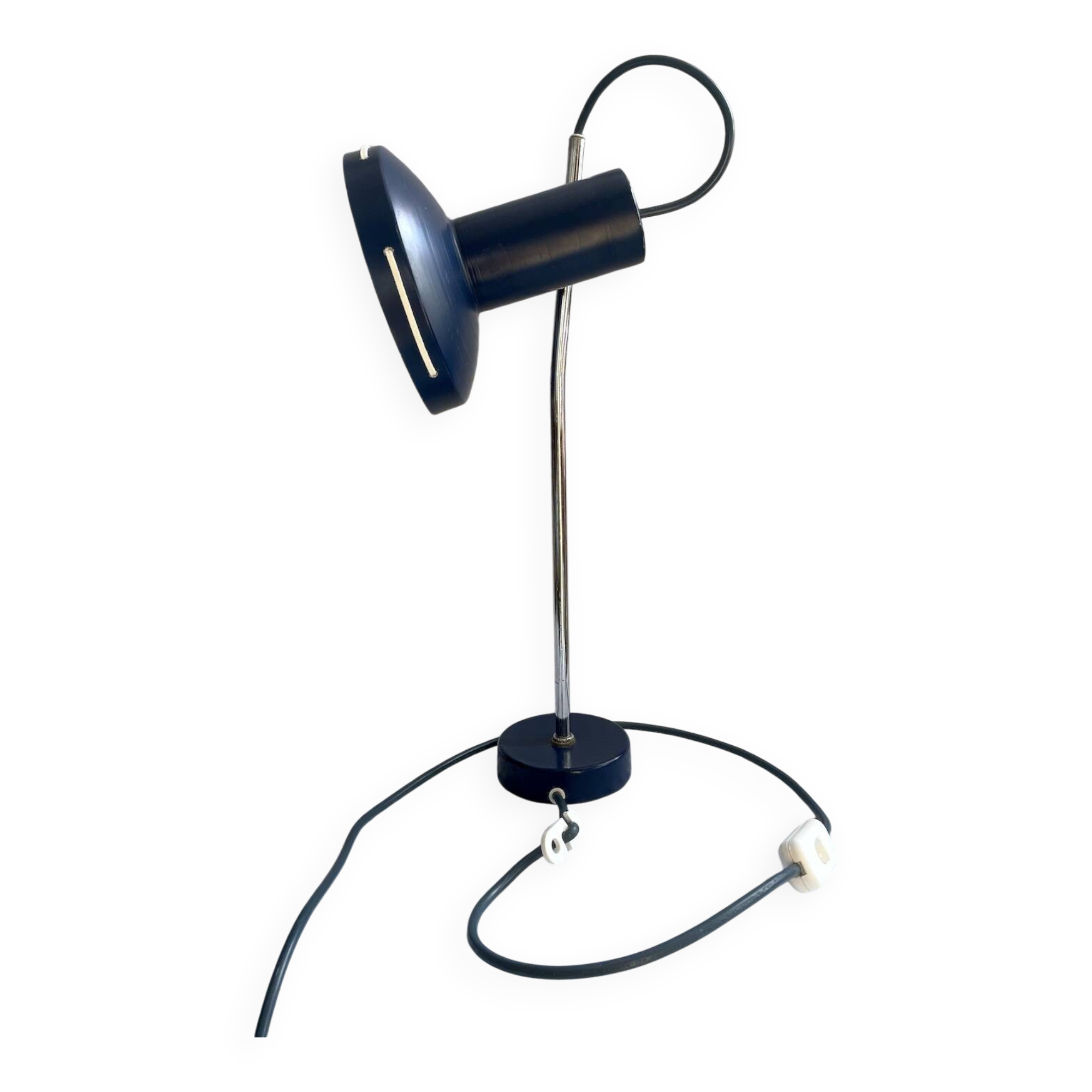 Vintage blue metal desk lamp