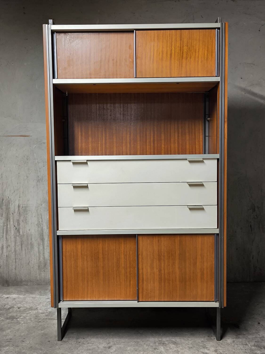 Vintage EFA bookcase and shelves by Georges Frydman