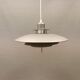 Swedish hanging lamp, produced by Belid in the original silver-grey colour.