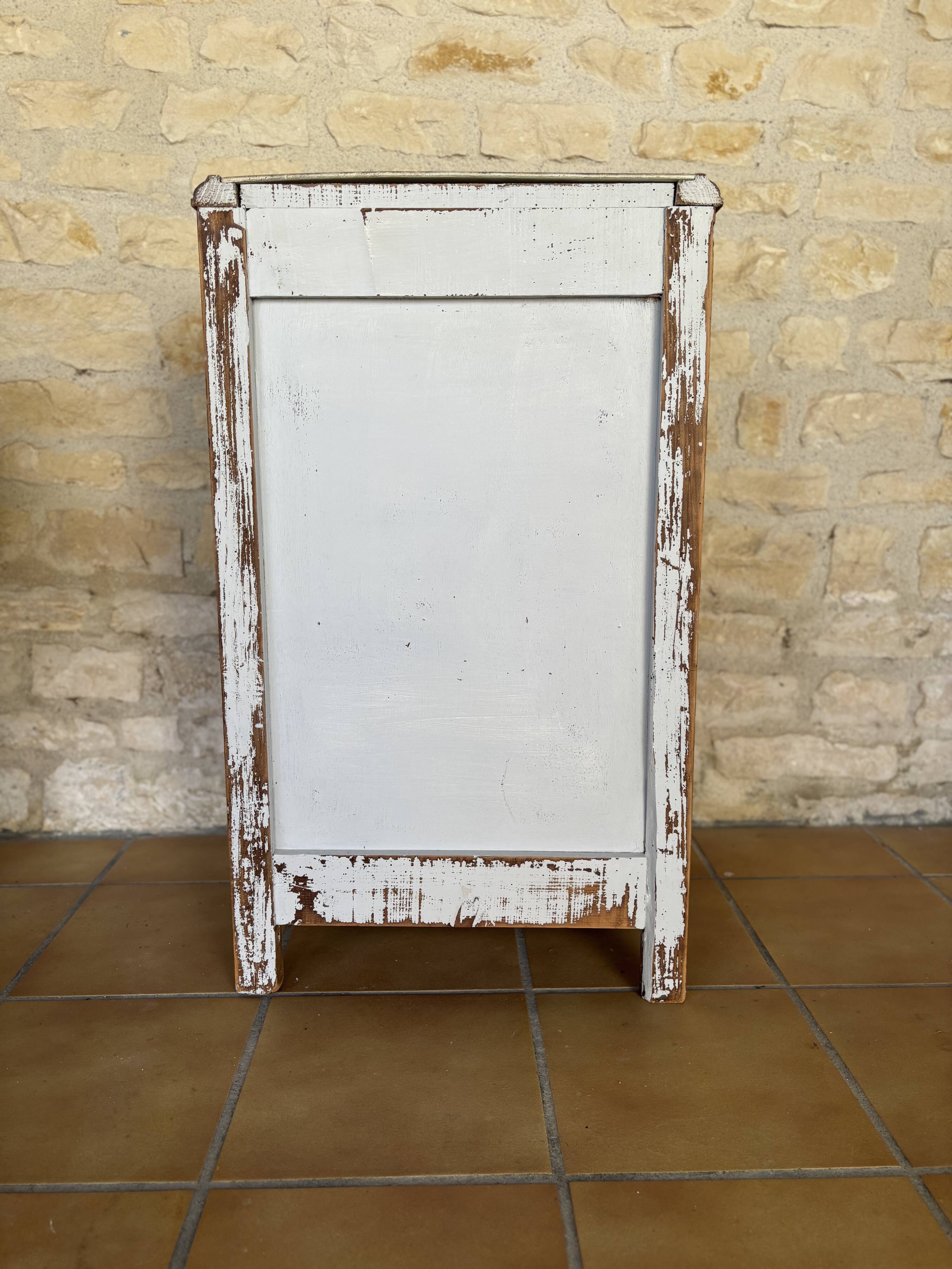 Bedside table and its original patina or small accent piece.