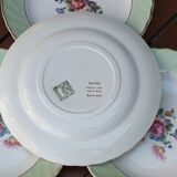 Set of 10 Salins Caravelle dessert plates