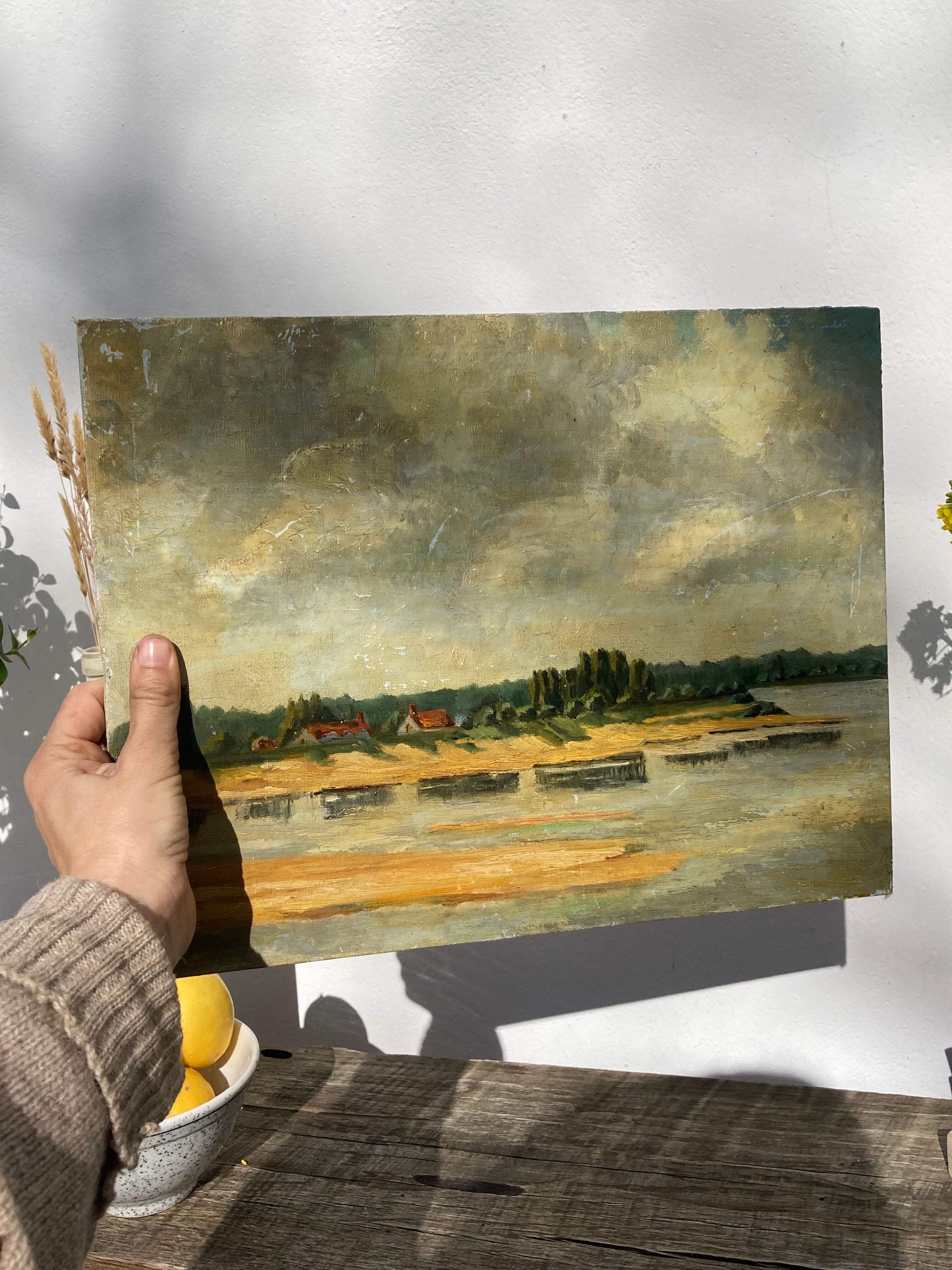 Oil painting on landscape panel