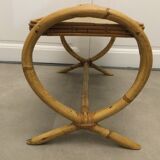 Vintage 60s rattan coffee table