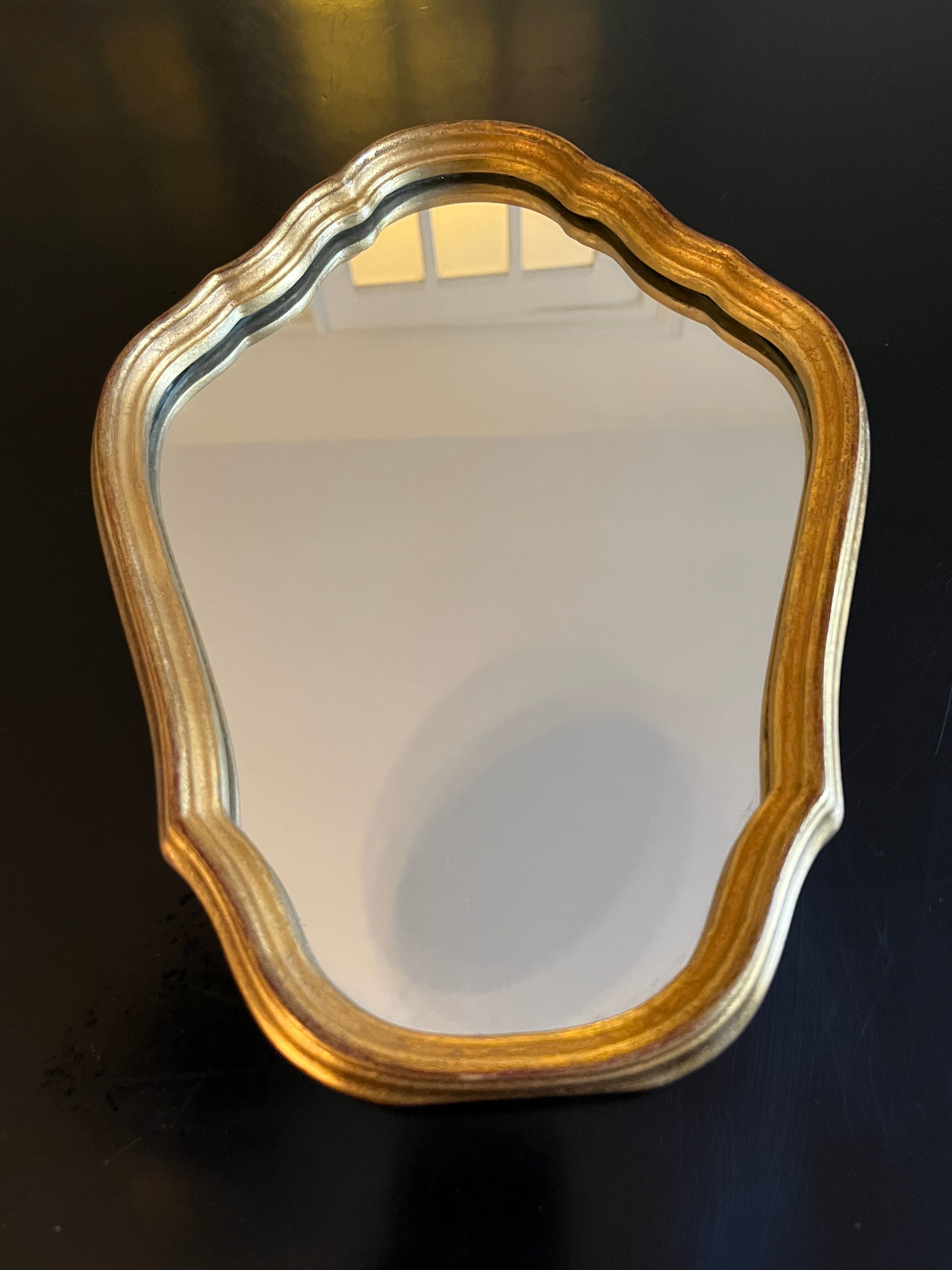 Gilded wooden table mirror