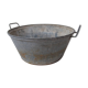 old galvanized basin vintage 38cm zinc