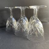 6 water glasses - cut crystal – cristalleries royales de champagne