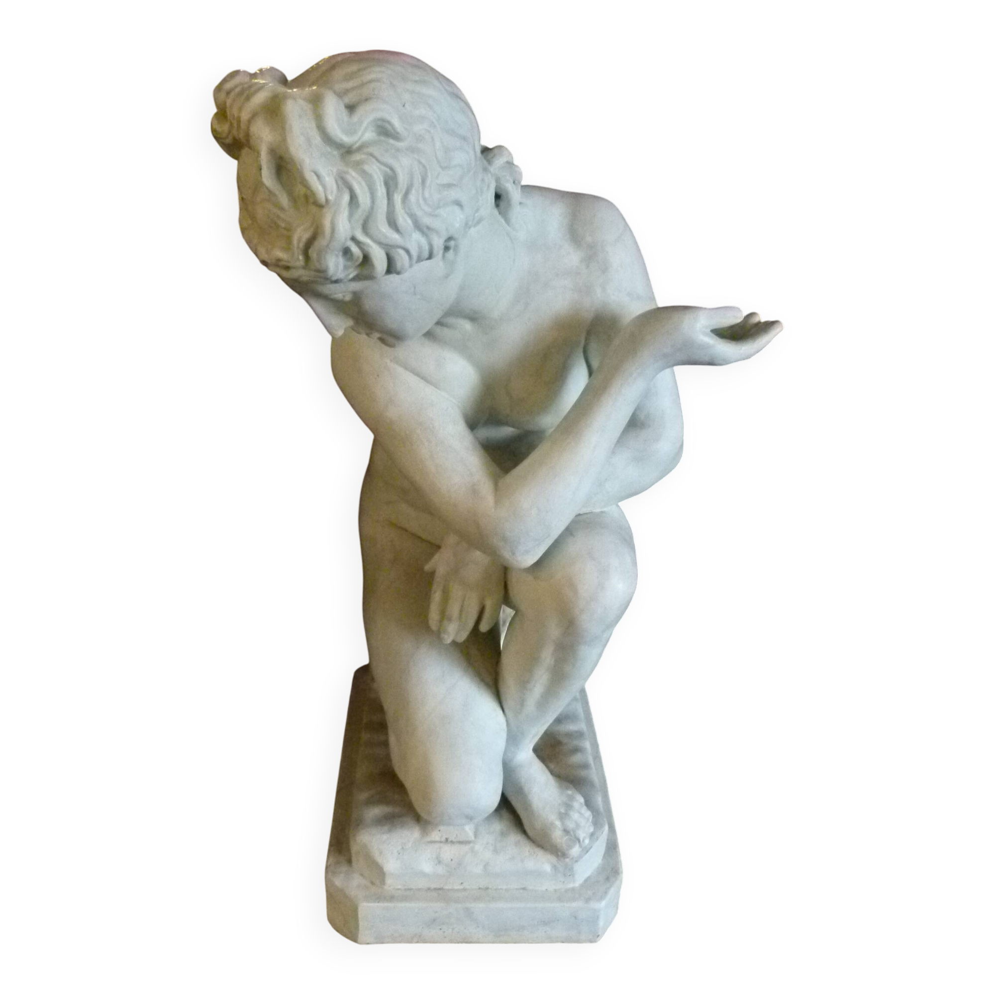 Painted bronze sculpture