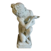 Painted bronze sculpture