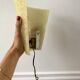 Wall lamp in yellow plexi and golden metal 60s-70s