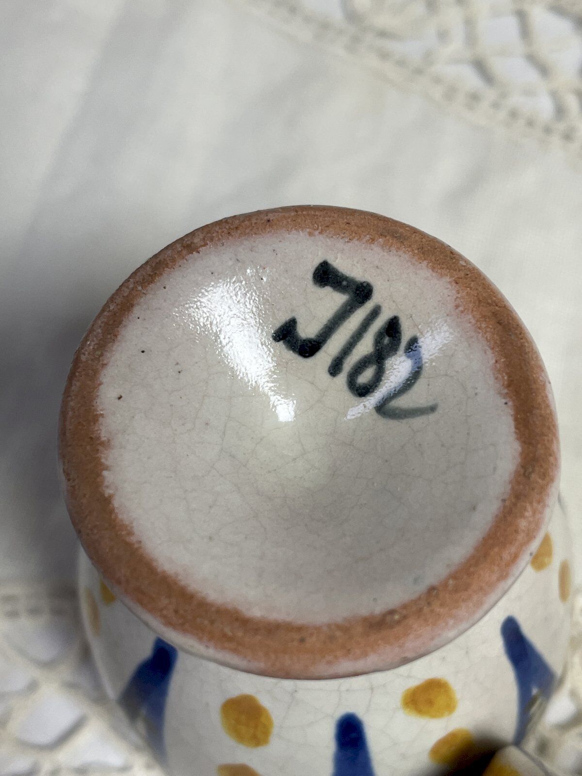 Set of 3 handmade decorated egg cups J 182