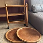 Folding wooden dessert table
