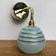 Tulip in blue shortbread glass sconce