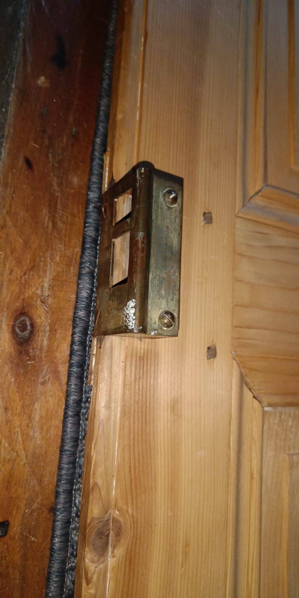 Pair of old molded communication doors