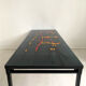 60's enamelled ceramic and metal coffee table