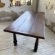 19th-century castle table, carved solid oak, 190cm.