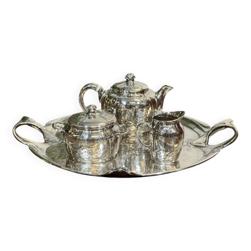 Art Nouveau silver-plated tea/coffee service, 4 pieces.